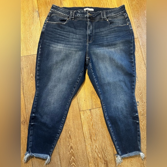 KanCan Denim - KanCan Maurices Ankle High Rise Raw Hem Skinny Jeans Size 22